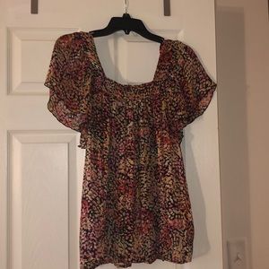 Vibrant see through blouse